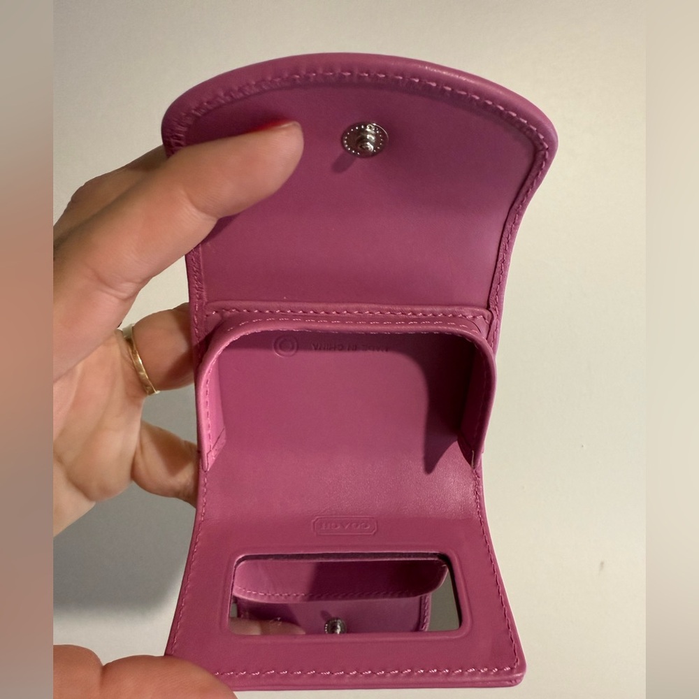 Coach Embossed Contact Lense Case Orchid Pink Leather - Picture 6 of 8